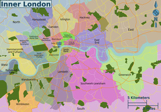 Cartina dei quartieri di Londra
