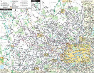 Cartina del rete autobus del nord ovest di Londra