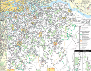Cartina del rete autobus del sud est di Londra