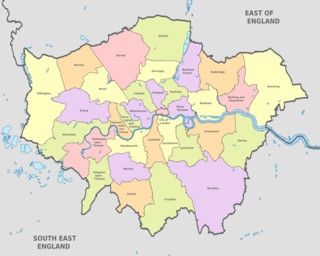 Cartina delle zone (boroughs) di Londra