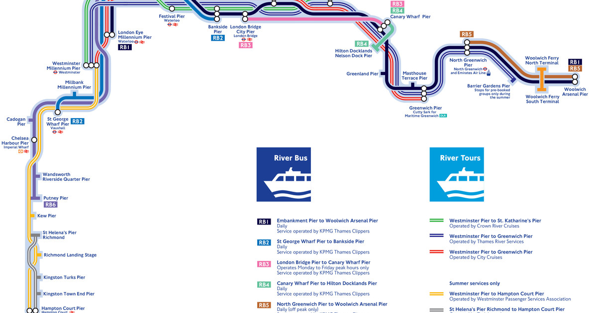 Mappa E Cartina Di Traghetto Di Londra Stazioni E Linee
