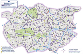 Cartina di Pista Ciclabile di Londra