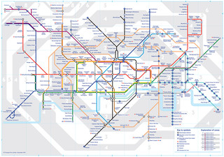 Cartina della rete metropolitana TFL di Londra