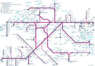Cartina della rete ferroviaria First Great Western