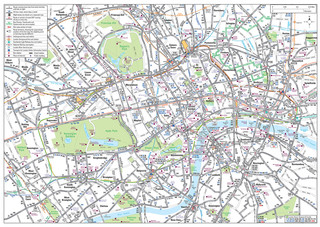 Cartina del rete autobus del centro di Londra